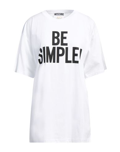 Moschino Slogan-print Cotton T-shirt In White