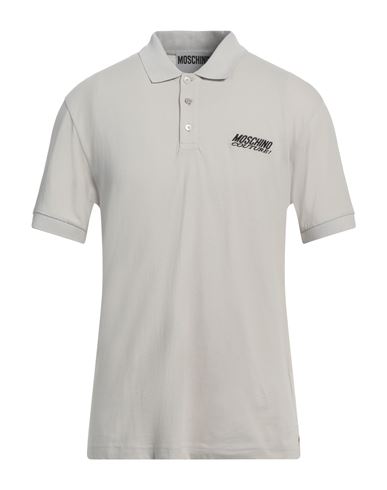Moschino Man Polo Shirt Grey Size 44 Cotton In Grey