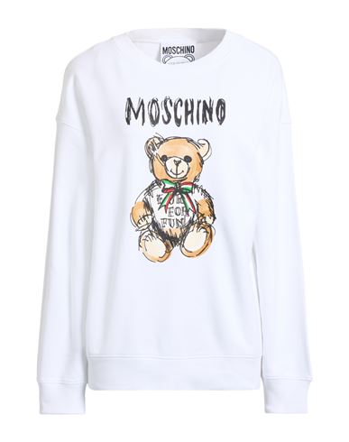 Moschino Couture Woman Sweatshirt White Size 8 Cotton In White