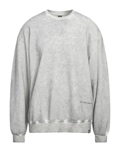 WHY NOT BRAND WHY NOT BRAND MAN SWEATSHIRT LIGHT GREY SIZE XL COTTON 
