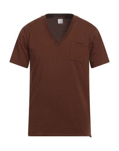 Why Not Brand Man T-shirt Brown Size Xxl Cotton In Brown