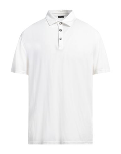 KITON KITON MAN POLO SHIRT WHITE SIZE XL COTTON, CASHMERE 