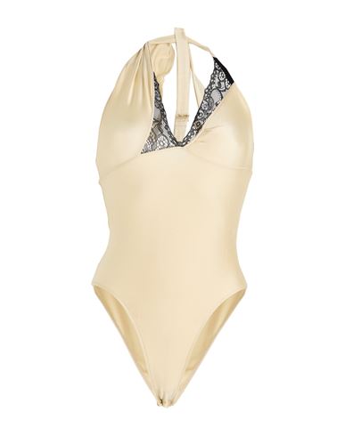 Coperni Woman Bodysuit Beige Size 6 Polyamide, Elastane, Nylon