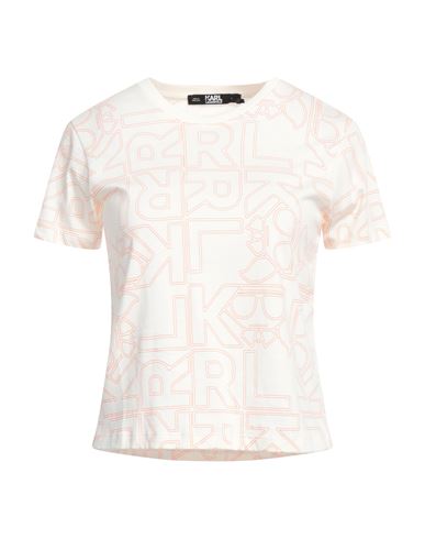 Karl Lagerfeld Woman T-shirt Ivory Size M Cotton In White