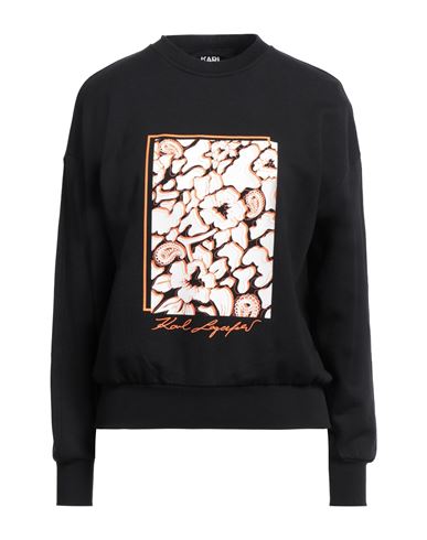 Shop Karl Lagerfeld Woman Sweatshirt Black Size M Organic Cotton