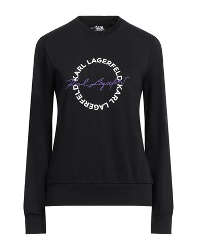 Shop Karl Lagerfeld Woman Sweatshirt Black Size S Organic Cotton