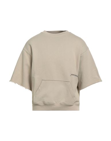Hinnominate Man Sweatshirt Beige Size M Cotton, Elastane In Gray