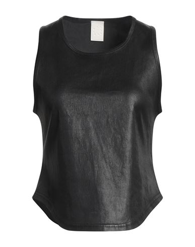 Ezr Woman Top Black Size M Lambskin