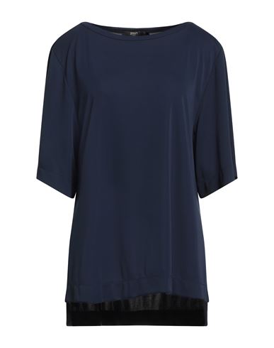 Seventy Venezia Woman T-shirt Midnight Blue Size L Polyester, Elastane