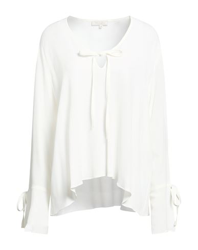 Antonelli Woman Top White Size 10 Silk, Acetate