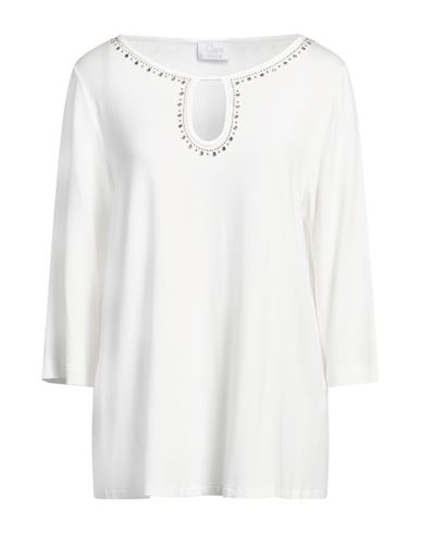 Clips More Woman T-shirt White Size 12 Viscose, Elastane In White