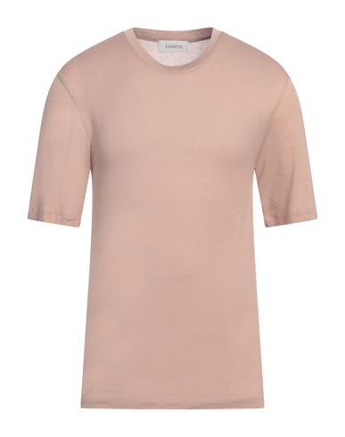 Laneus Man T-shirt Light Brown Size 38 Cotton
