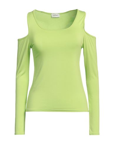 Susy-mix Woman T-shirt Green Size Onesize Viscose, Elastane In Green