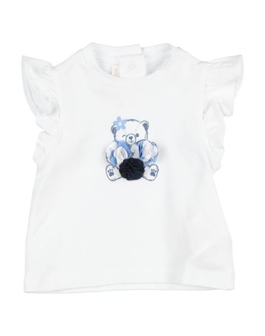 Minibanda By Sarabanda Newborn Girl T-shirt White Size 3 Cotton, Elastane In White