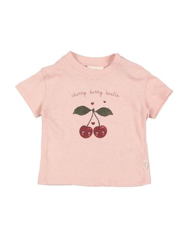 Konges Sløjd Newborn Girl T-shirt Pink Size 3 Organic Cotton, Linen In Pink