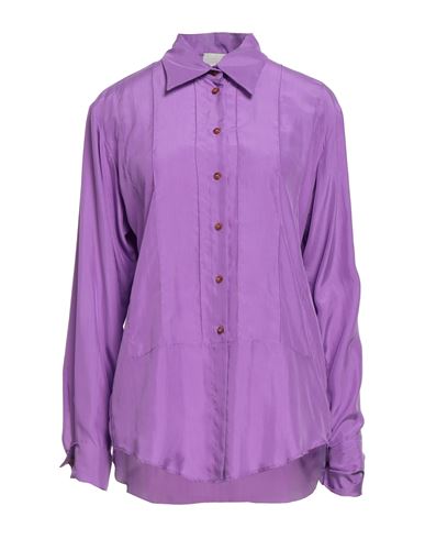 Alysi Woman Shirt Mauve Size 6 Silk In Purple