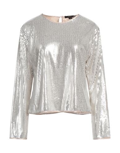 Seventy Venezia Woman Top Silver Size S Polyester In Silver