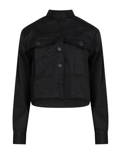 Vicolo Woman Shirt Black Size M Cotton, Elastane In Black