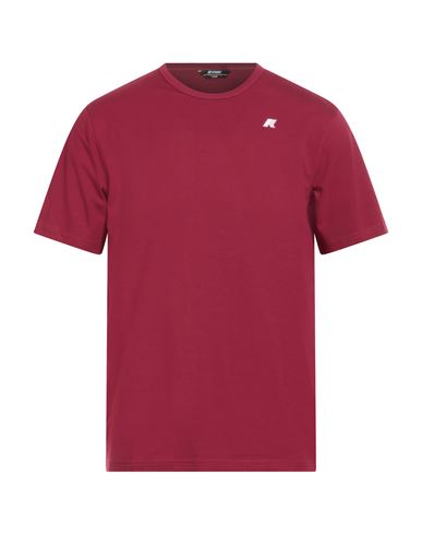 K-way Man T-shirt Burgundy Size Xxl Cotton, Elastane In Multi