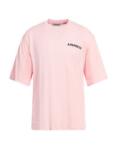 A Paper Kid Man T-shirt Pink Size M Cotton In Pink