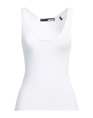 Rotate Birger Christensen Woman Tank Top White Size 6 Modal, Cotton, Elastane