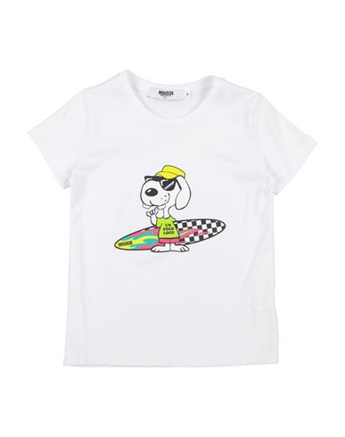 MOUSSE DANS LA BOUCHE MOUSSE DANS LA BOUCHE TODDLER BOY T-SHIRT WHITE SIZE 6 COTTON, ELASTANE 