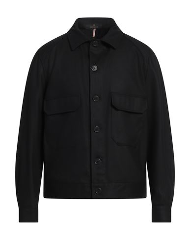 Santaniello Man Jacket Black Size 42 Wool, Polyamide, Cashmere, Elastane In Black