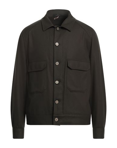 Santaniello Man Jacket Dark Green Size 42 Wool, Polyamide, Cashmere, Elastane In Green