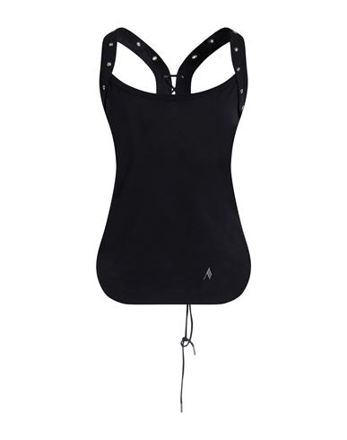 Attico The  Woman Top Black Size 6 Cotton In Black