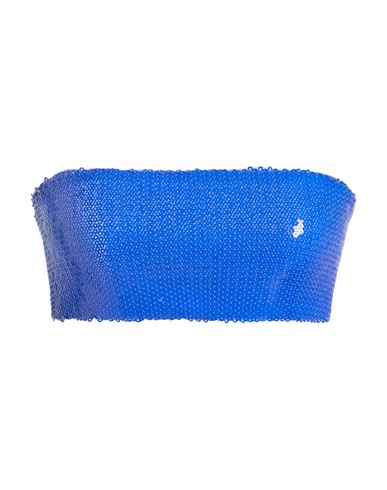 David Koma Woman Top Bright Blue Size 6 Polyamide, Elastane In Blue
