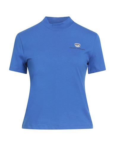 Chiara Ferragni Woman T-shirt Blue Size Xl Cotton