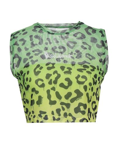 Disclaimer Woman Top Lime Green Size L Polyester, Elastane