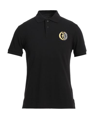 Just Cavalli Man Polo Shirt Black Size Xs Cotton In Black