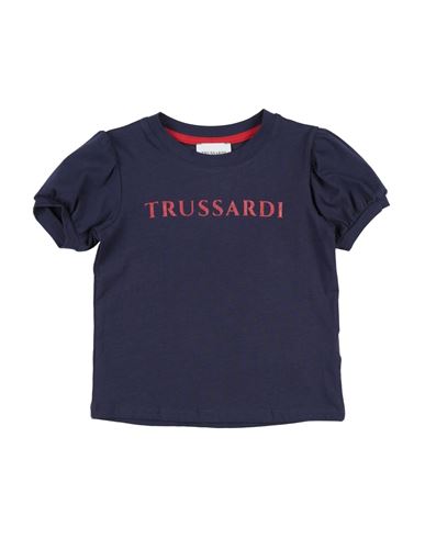 Trussardi Junior Toddler Girl T-shirt Navy Size 5 Cotton, Lycra In Navy