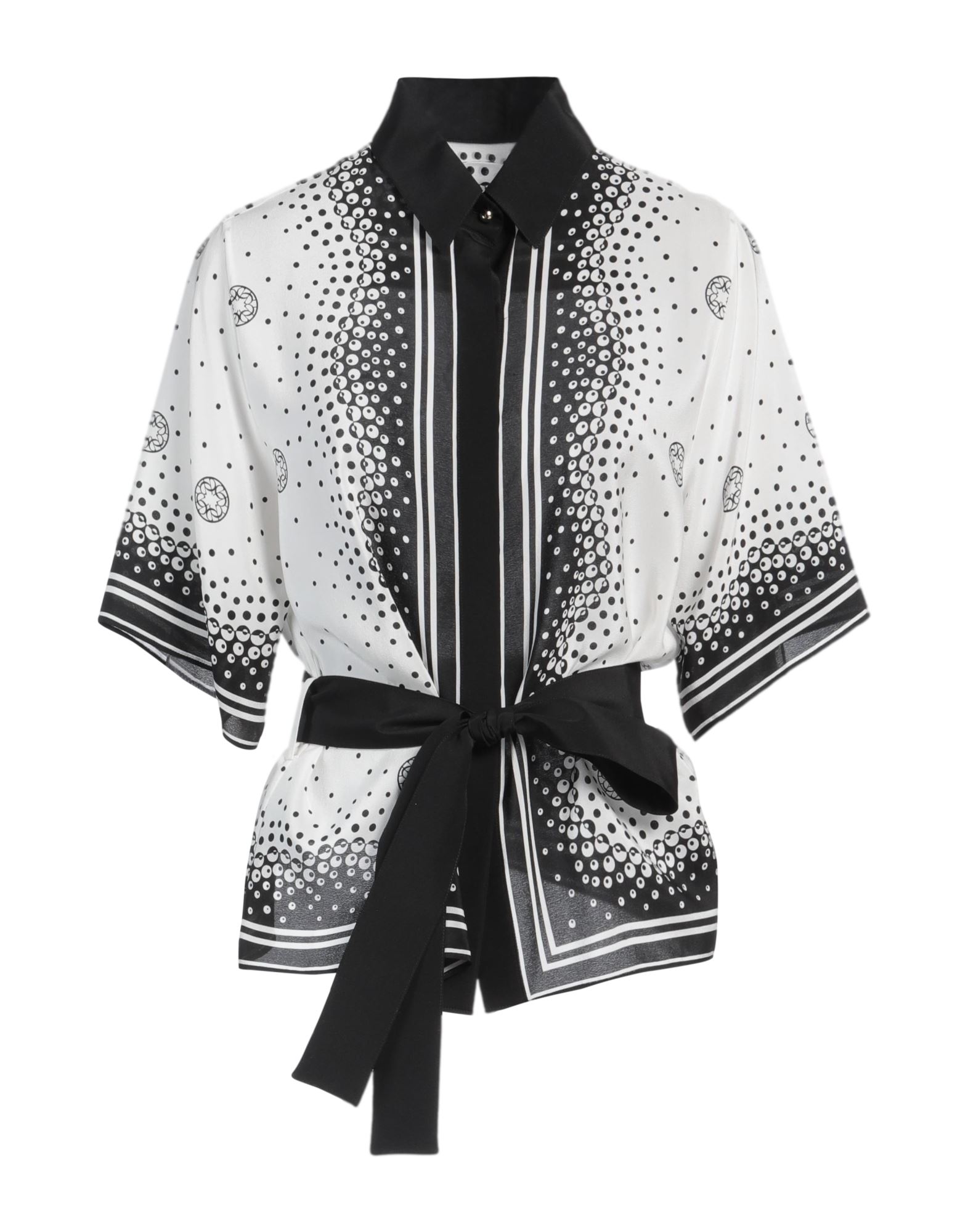 《セール開催中》ELIE SAAB レディース シャツ ブラック 34 シルク 100%
