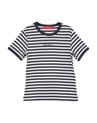 Max & Co . Woman T-shirt Midnight Blue Size 8 Cotton In Blue