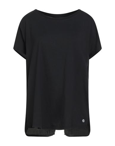 Deha Woman T-shirt Black Size L Cotton, Viscose In Black