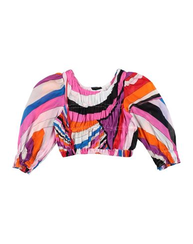 Shop Pucci Toddler Girl Top Fuchsia Size 4 Cotton In Pink