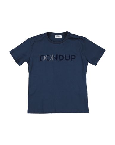 Dondup Man T-shirt Blue Size 12 Cotton, Elastane In Blue