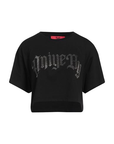 Aniye By Woman T-shirt Black Size L Cotton In Black