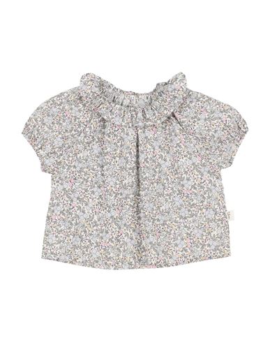 Teddy & Minou Newborn Girl Top Grey Size 3 Cotton In Grey