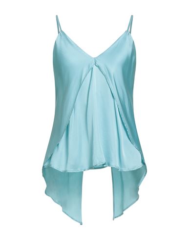 Aniye By Woman Top Sky Blue Size 6 Viscose In Blue