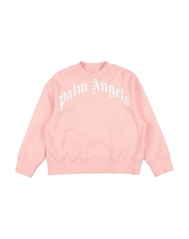 Palm Angels Pink Cotton Sweatshirt With Logo In Pink