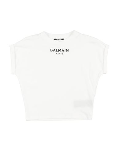Balmain Woman T-shirt White Size 8 Cotton In White