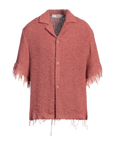 Séfr Man Shirt Antique Rose Size Xl Viscose, Polyamide, Linen In Pink