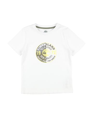 Timberland Man T-shirt White Size 8 Cotton, Elastane In White