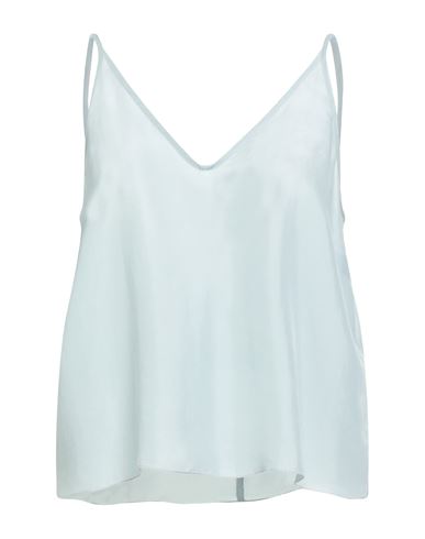 Alysi Woman Top Sky Blue Size 8 Silk In Blue