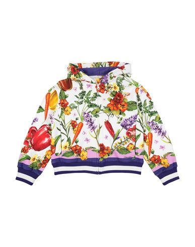 Dolce & Gabbana Toddler Girl Sweatshirt White Size 5 Cotton, Elastane In White