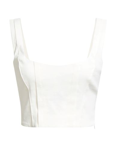 Pinko Exposed-seam Cropped Top In White