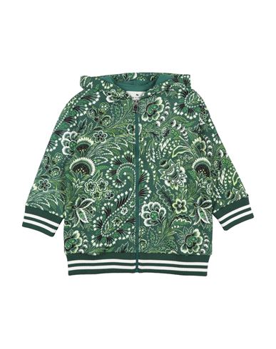 Etro Toddler Girl Sweatshirt Green Size 4 Cotton, Polyamide, Elastane In Green